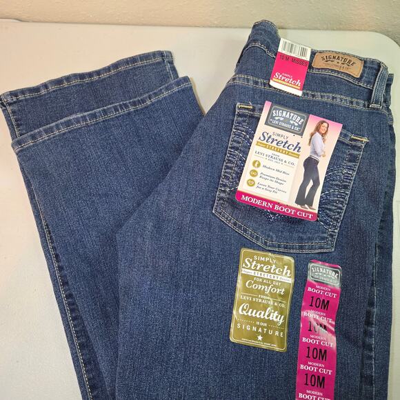 NWT Signature Levi Strauss & Co Mid Rise Modern Boot Cut Stretch Jeans Size 30 - Picture 5 of 7